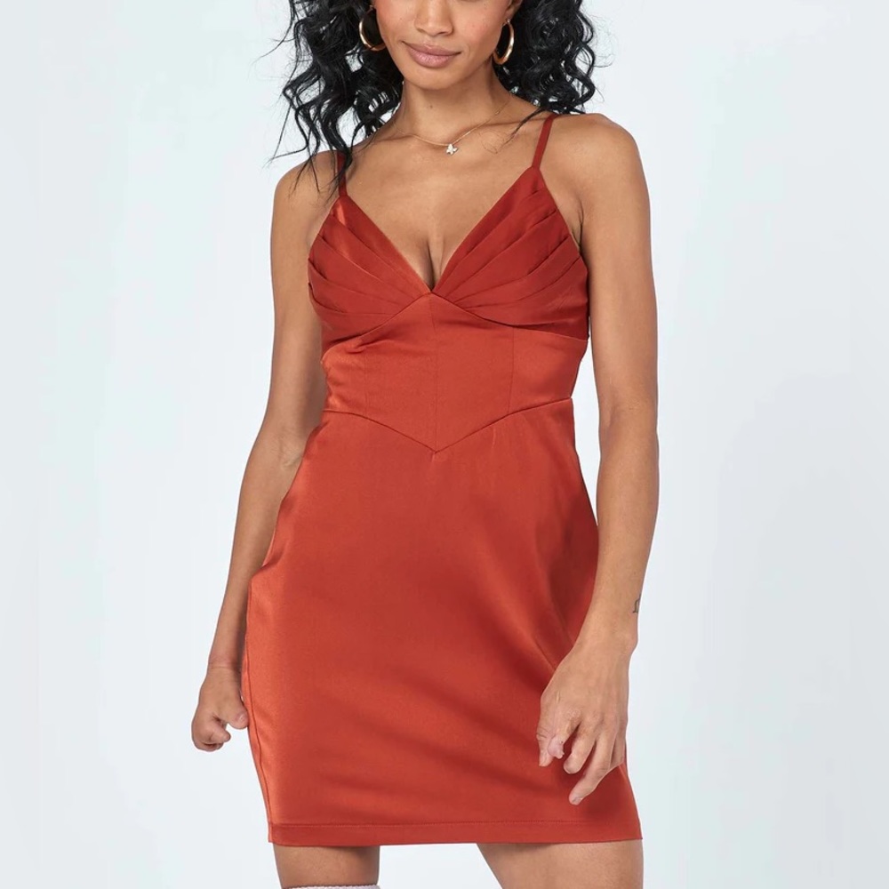 NWT- Princess Polly Adonia Mini dress brown